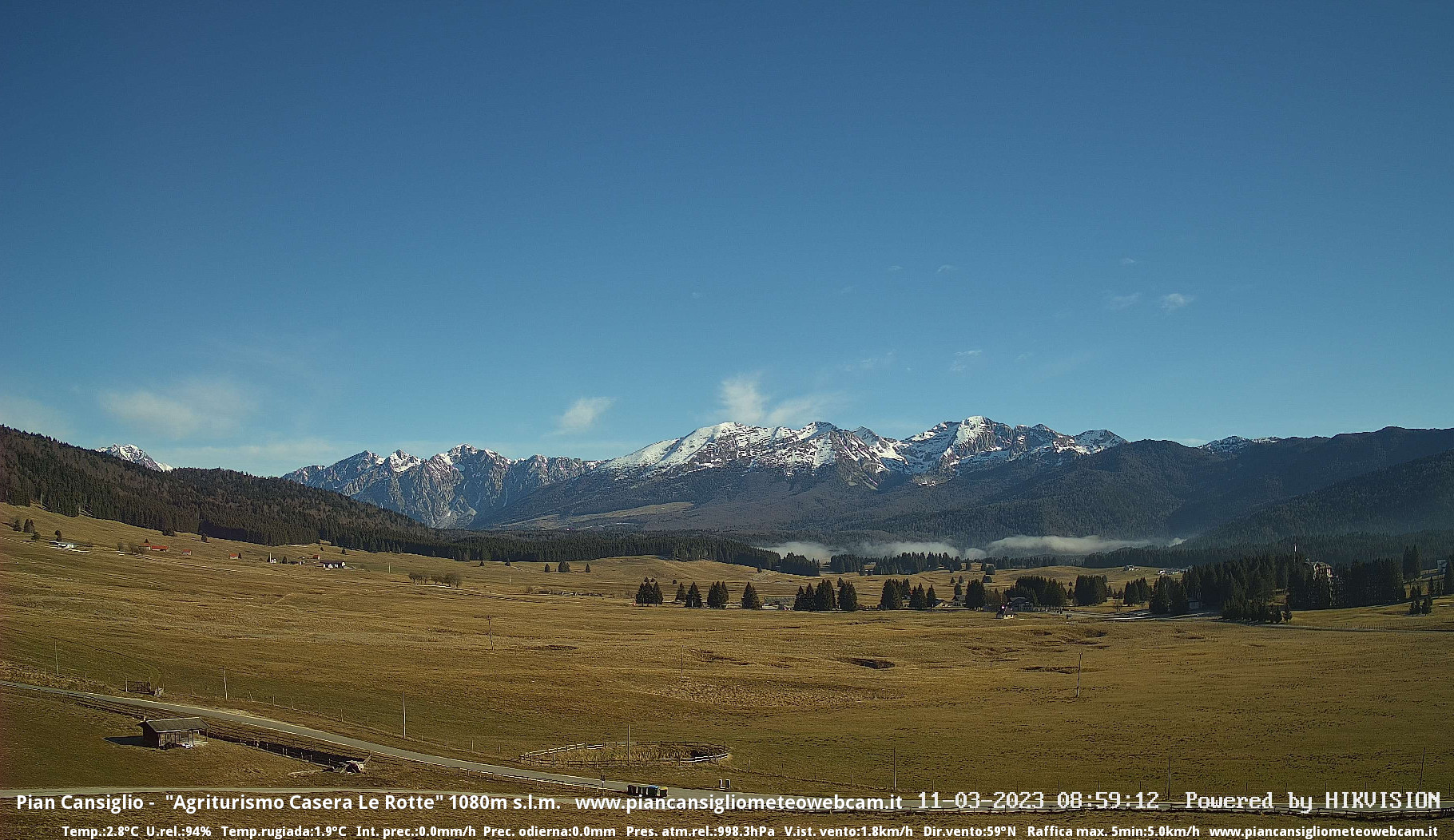 time-lapse frame, Pian Cansiglio - Casera Le Rotte webcam
