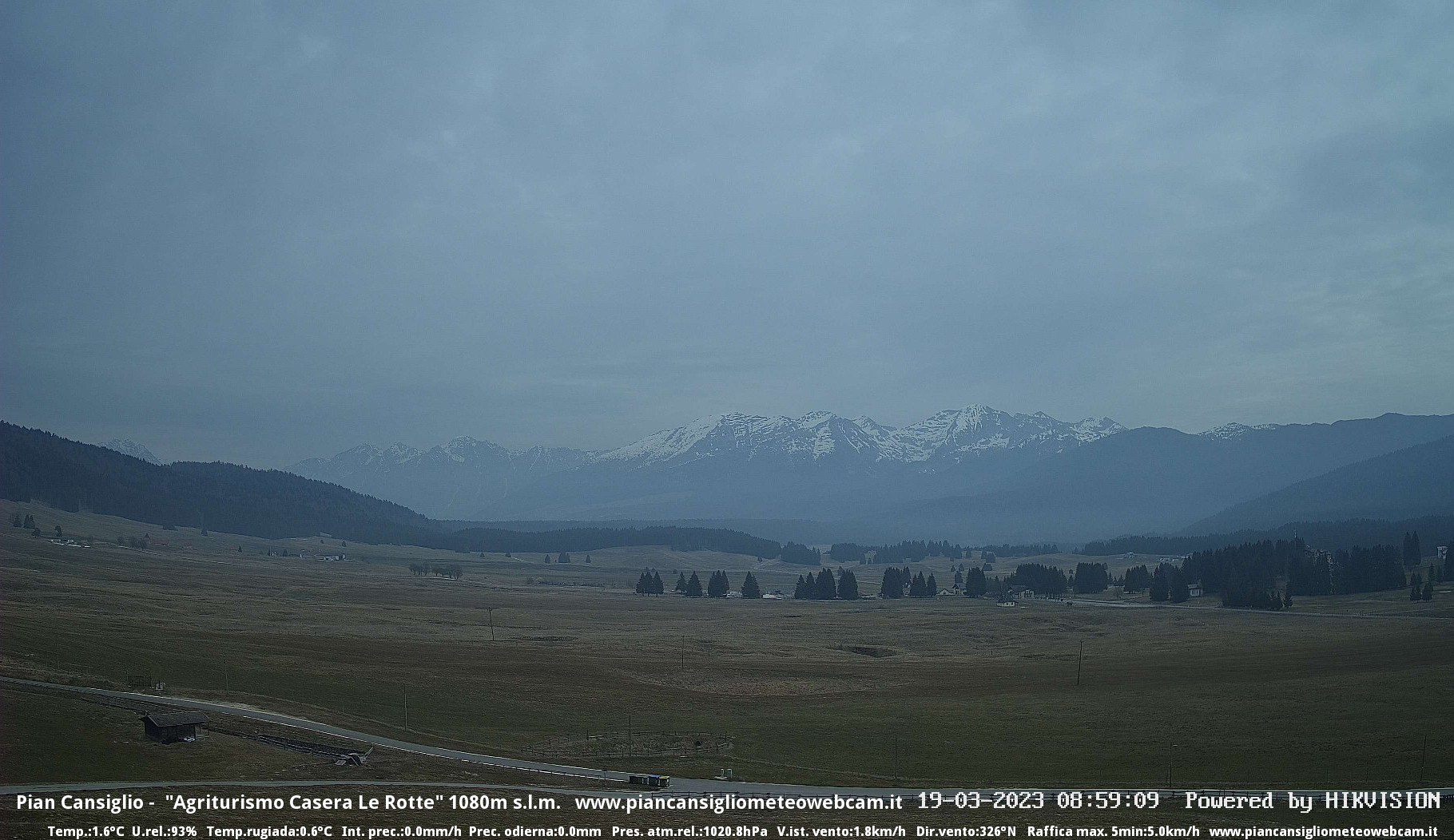time-lapse frame, Pian Cansiglio - Casera Le Rotte webcam