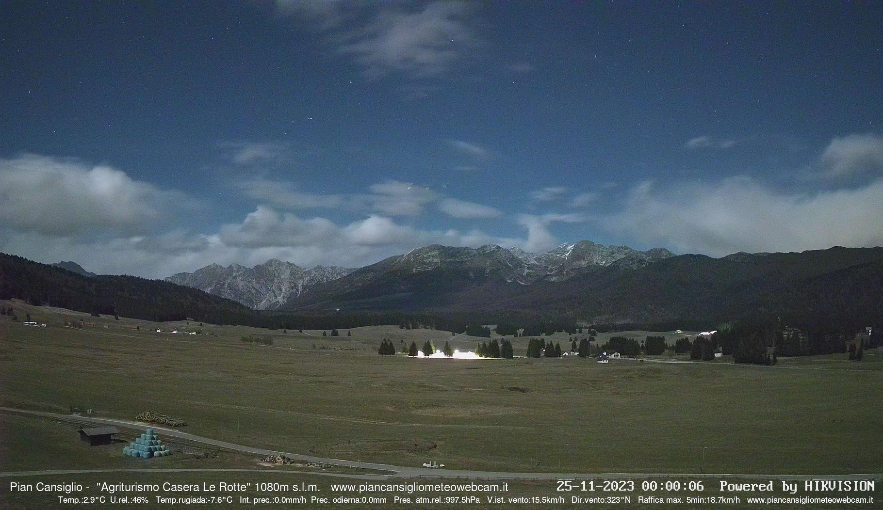 time-lapse frame, Pian Cansiglio - Casera Le Rotte webcam