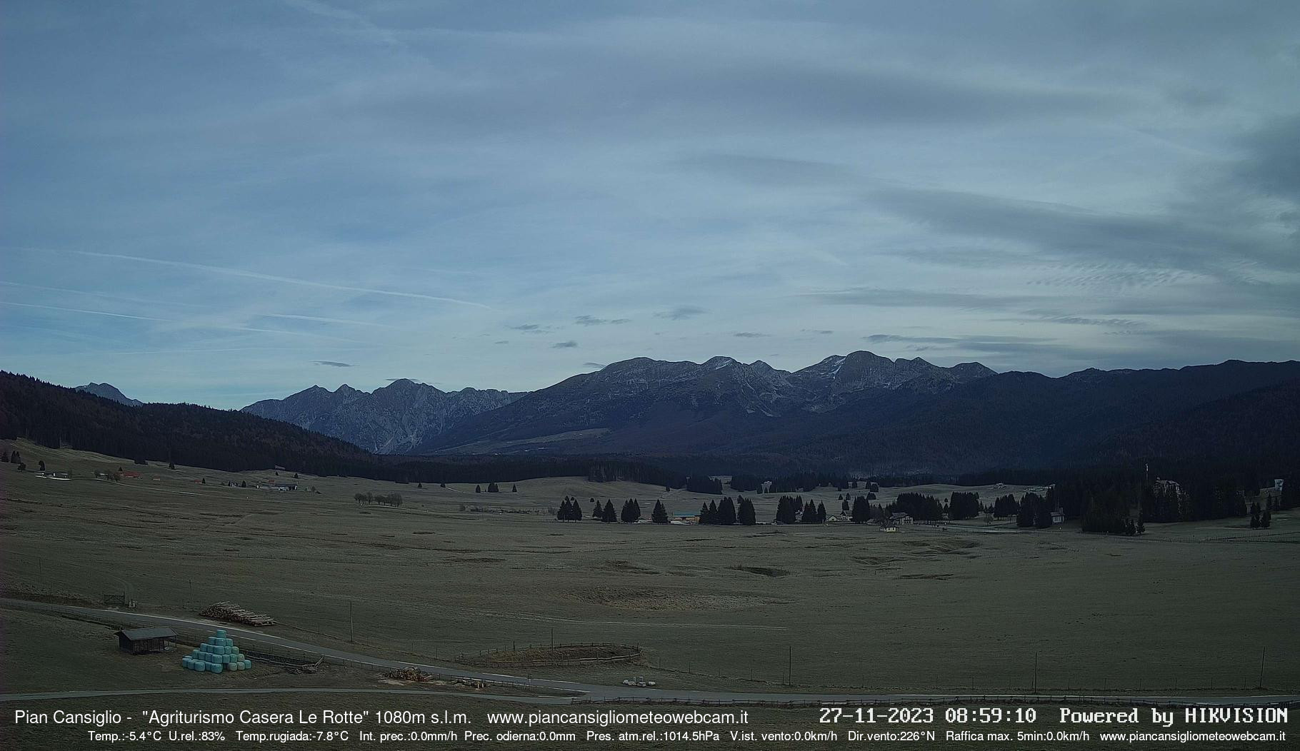 time-lapse frame, Pian Cansiglio - Casera Le Rotte webcam