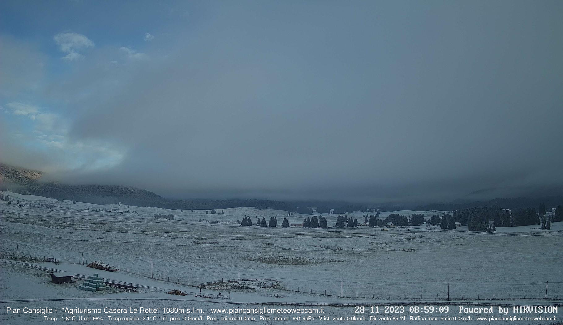 time-lapse frame, Pian Cansiglio - Casera Le Rotte webcam