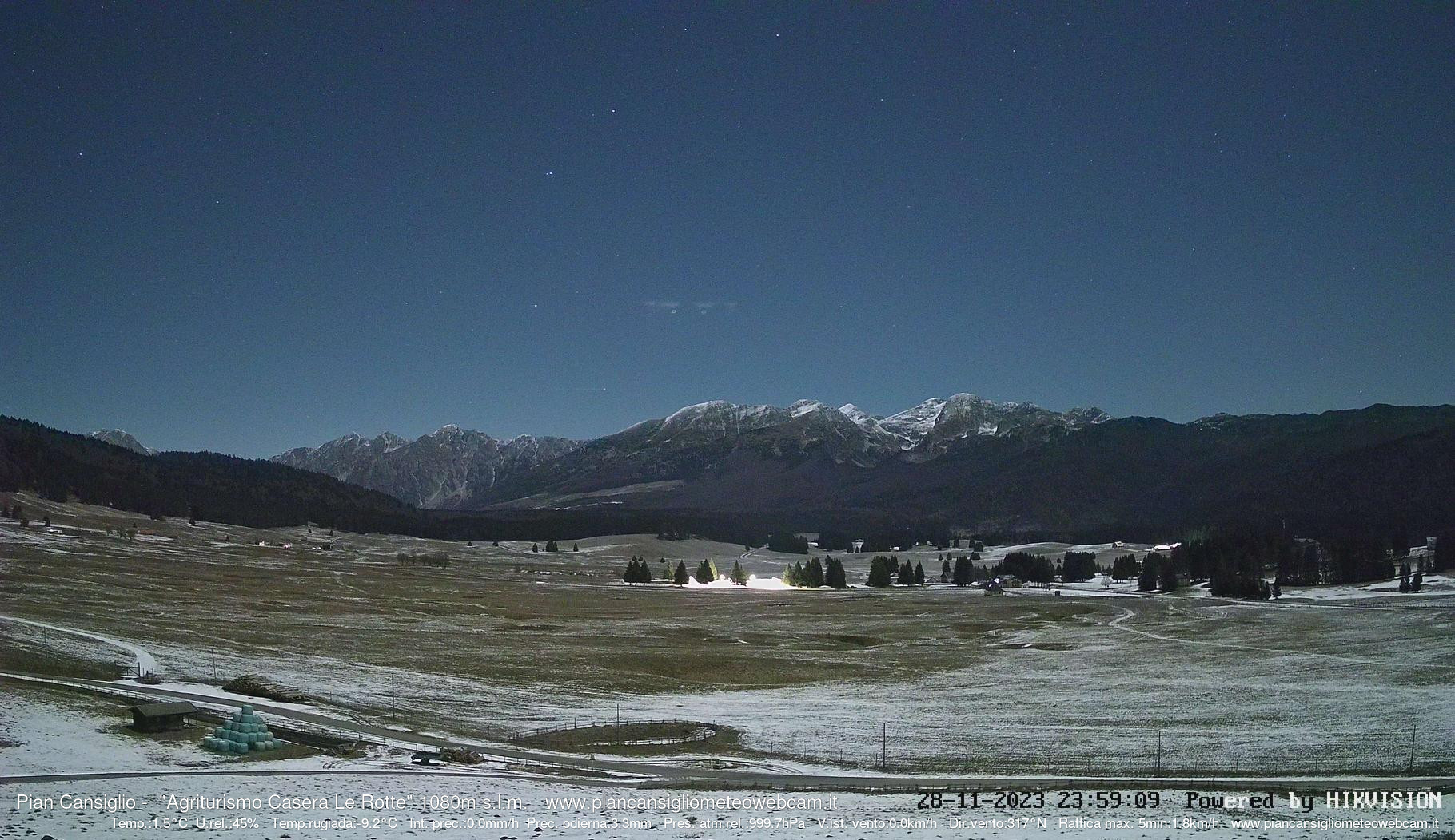 time-lapse frame, Pian Cansiglio - Casera Le Rotte webcam