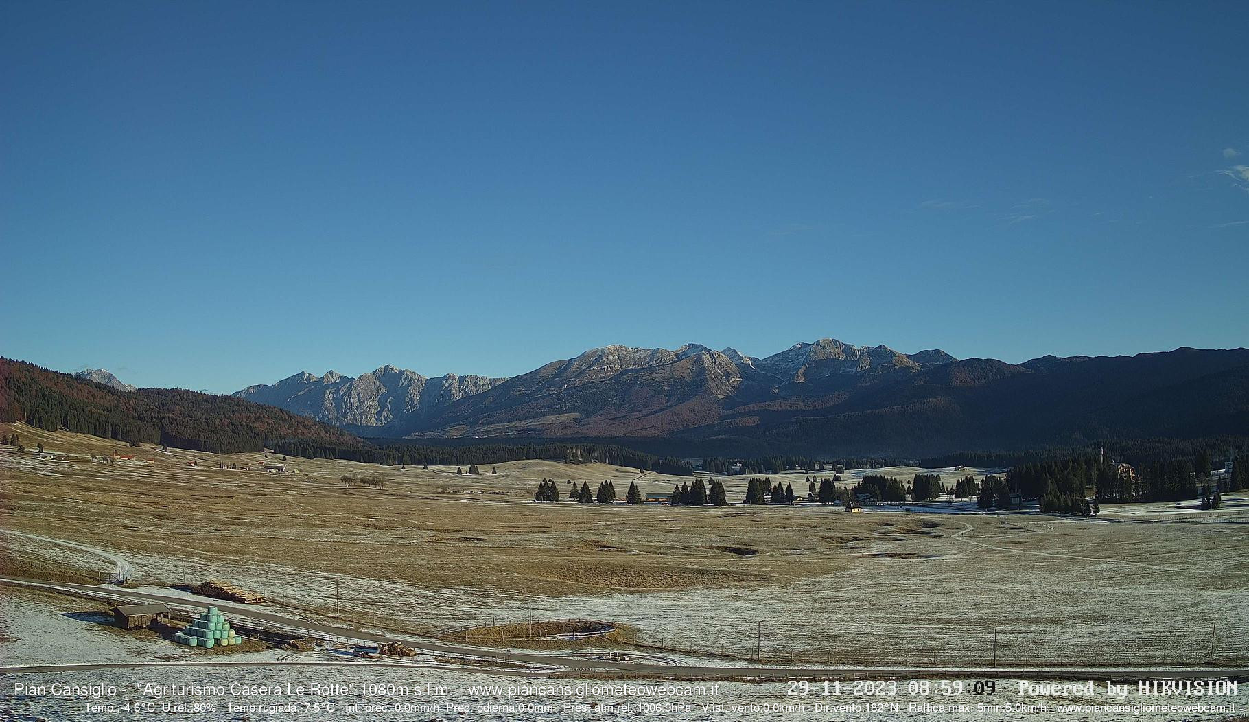 time-lapse frame, Pian Cansiglio - Casera Le Rotte webcam