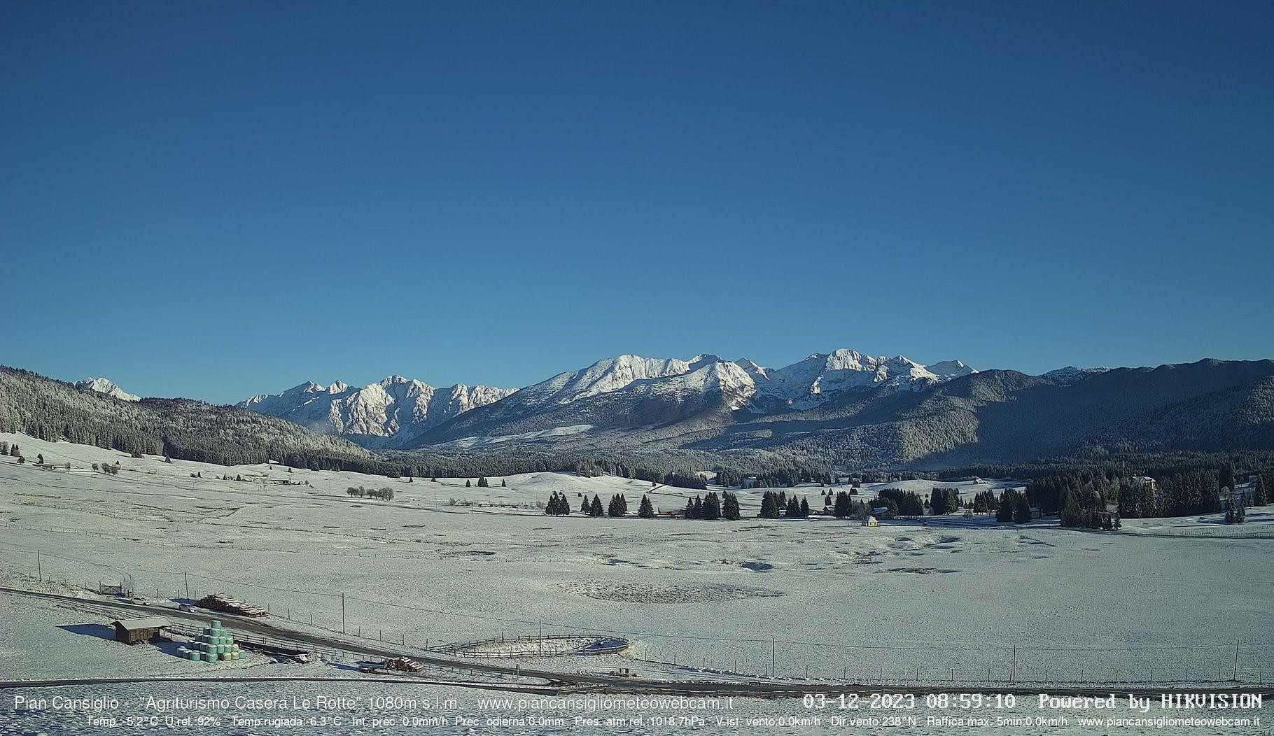 time-lapse frame, Pian Cansiglio - Casera Le Rotte webcam