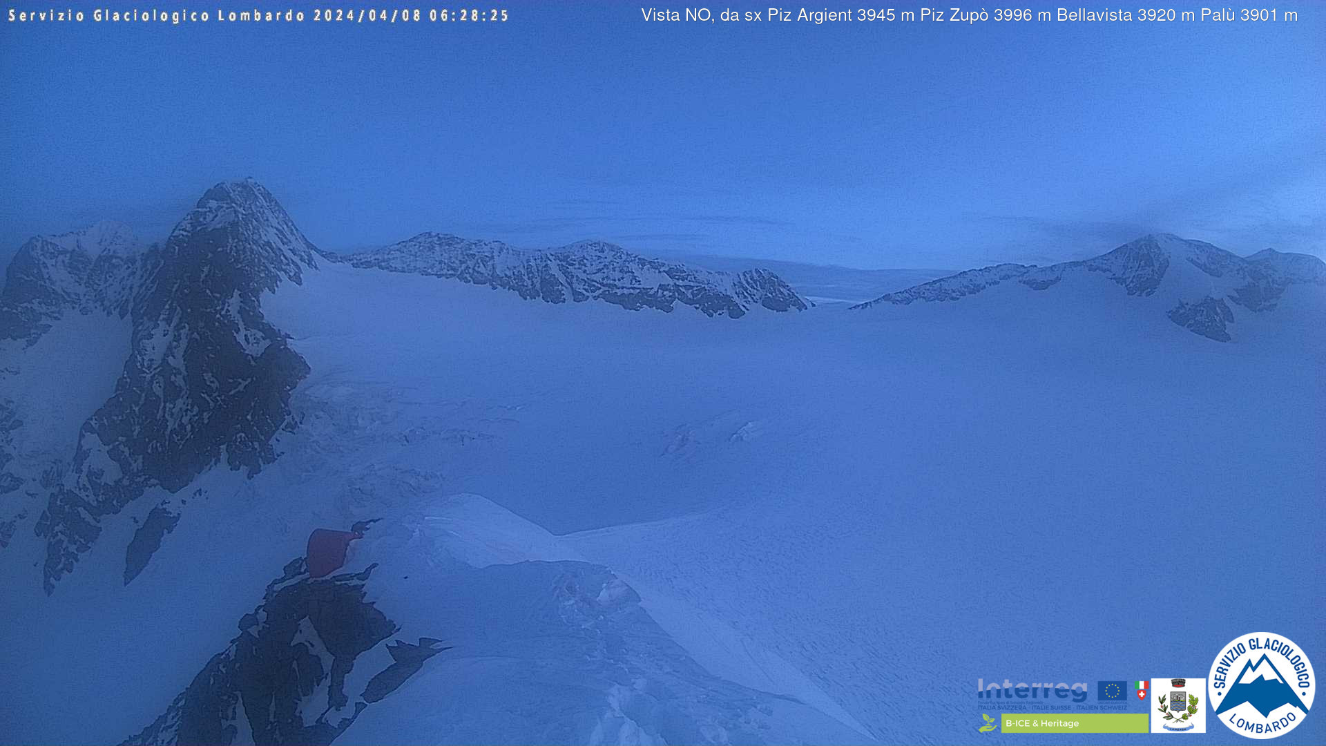 time-lapse frame, Altopiano Fellaria Palù 3560 m nord webcam