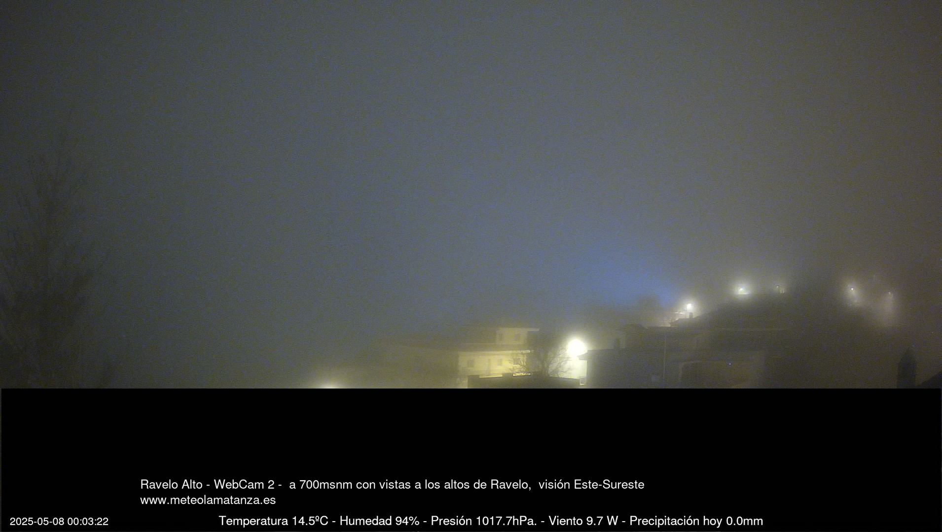 time-lapse frame, Ravelo, visión E-SE, 428msnm webcam