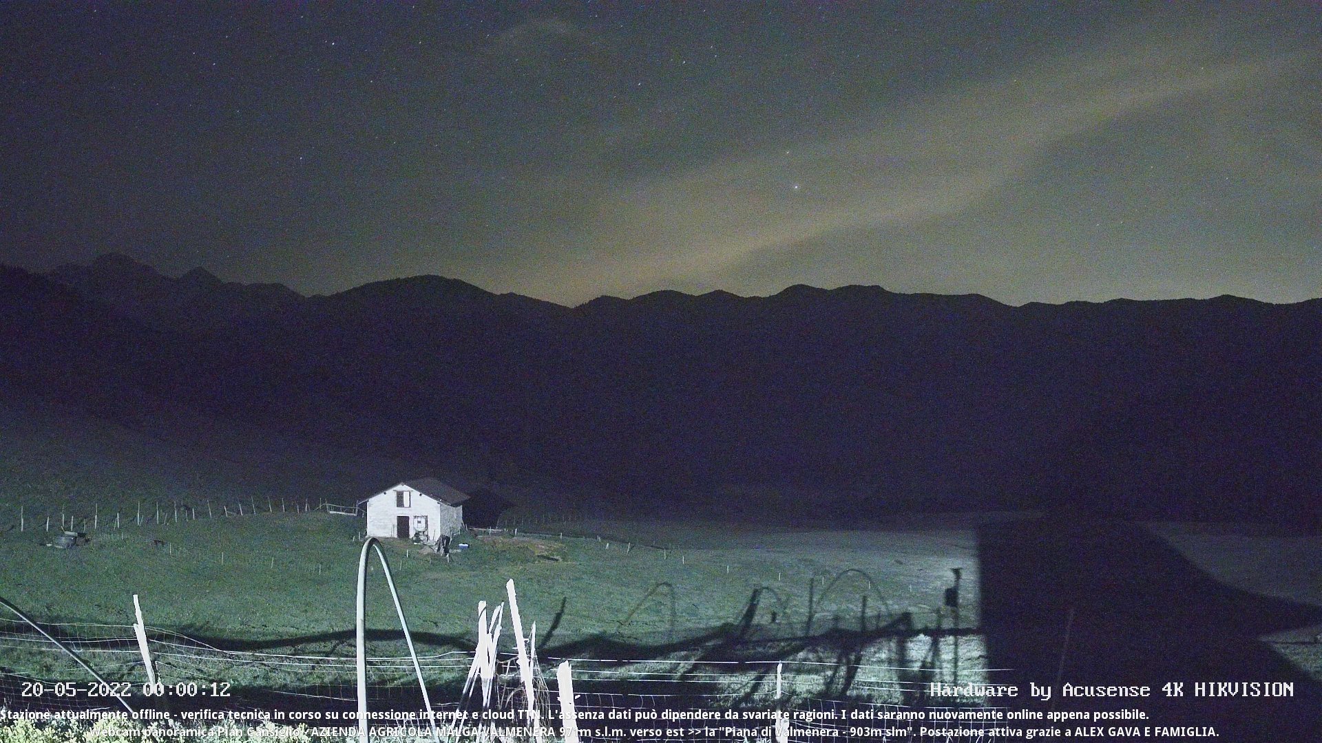 time-lapse frame, Pian Cansiglio - Malga Valmenera webcam