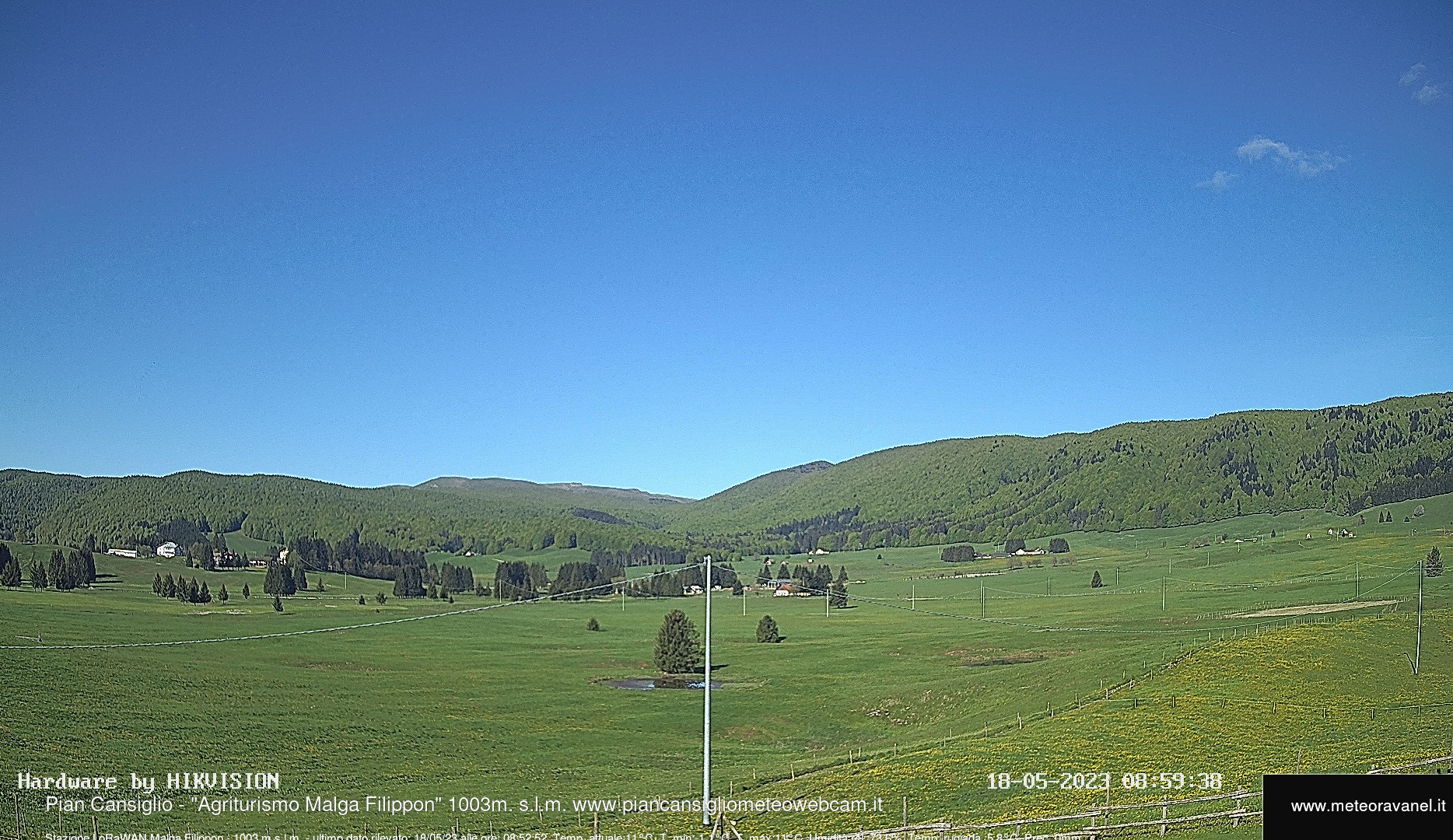 time-lapse frame, Pian Cansiglio - Agriturismo Malga Filippon webcam