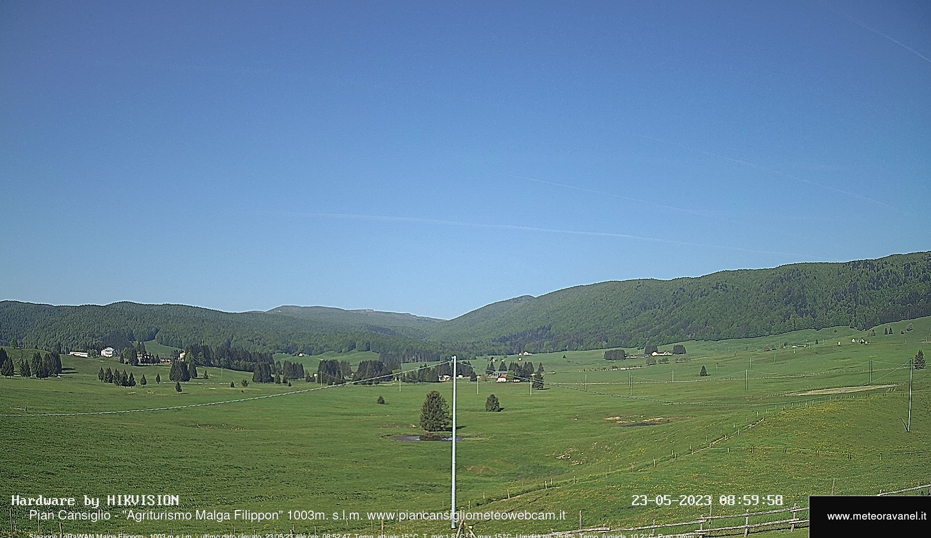 time-lapse frame, Pian Cansiglio - Agriturismo Malga Filippon webcam