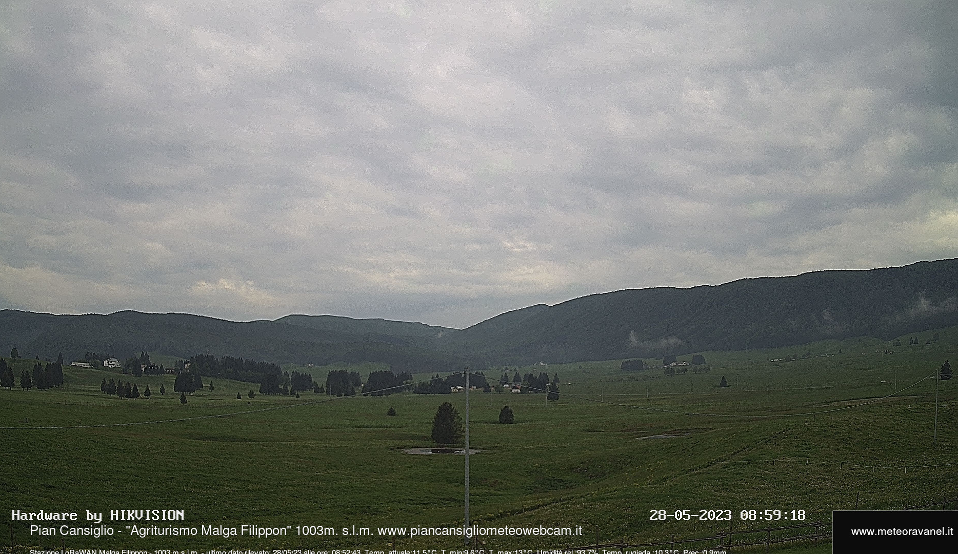time-lapse frame, Pian Cansiglio - Agriturismo Malga Filippon webcam