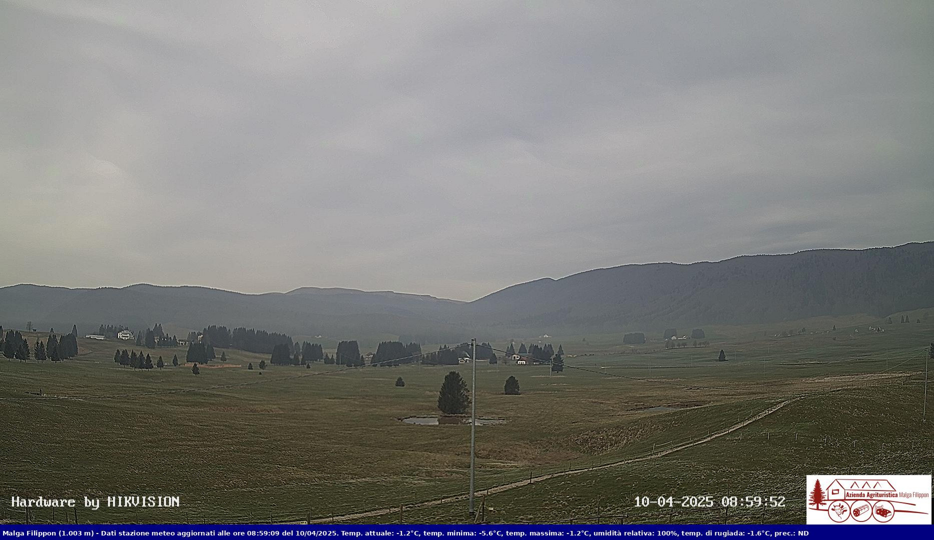 time-lapse frame, Pian Cansiglio - Agriturismo Malga Filippon webcam
