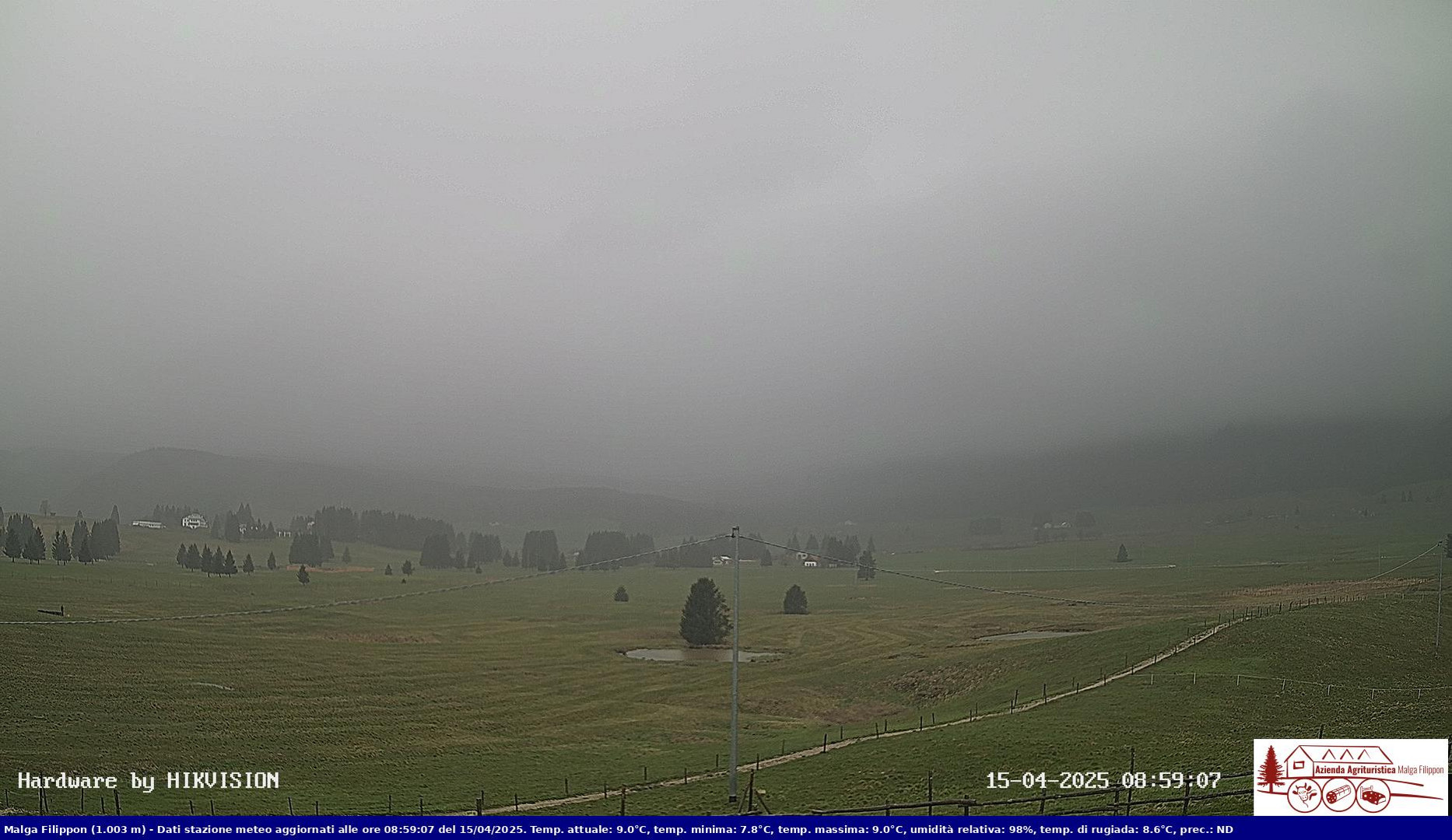 time-lapse frame, Pian Cansiglio - Agriturismo Malga Filippon webcam