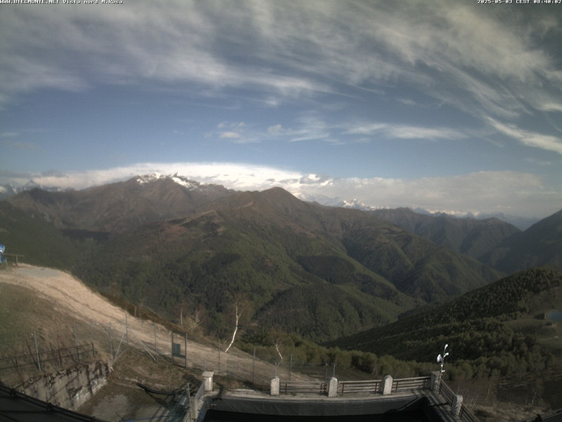 time-lapse frame, Bielmonte M. Marca vista M. Rosa e Valsessera webcam