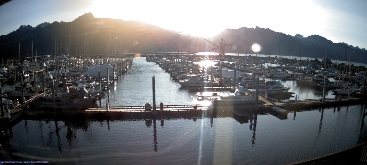 time-lapse frame, Seward Harbor webcam