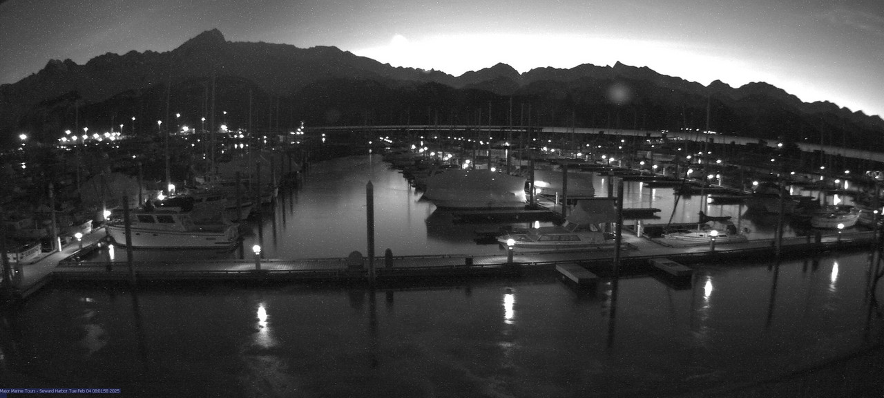 time-lapse frame, Seward Harbor webcam