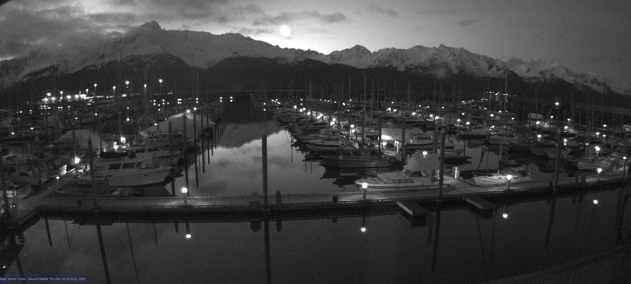 time-lapse frame, Seward Harbor webcam