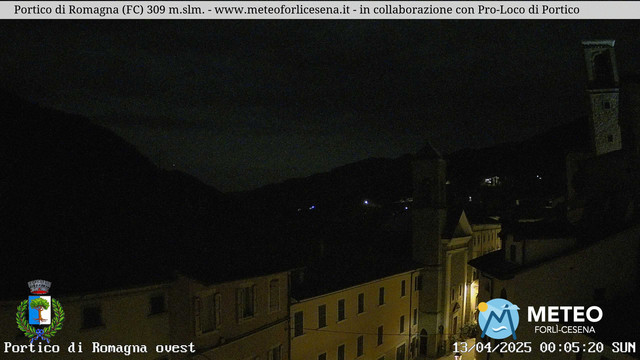 time-lapse frame, Portico di Romagna webcam