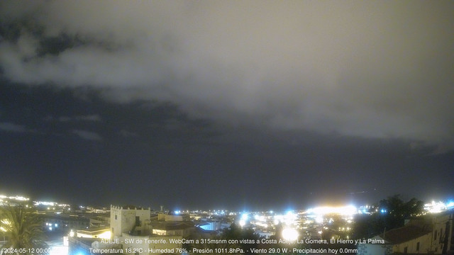 time-lapse frame, Adeje SW webcam