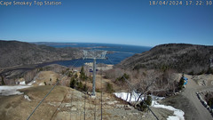 view from Ski Cape Smokey Top Station on 2024-04-22