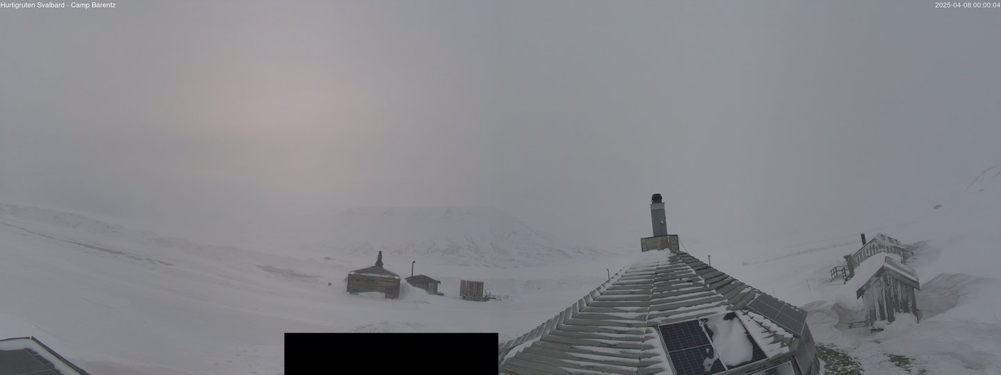 time-lapse frame, Hurtigruten Svalbard - Camp Barentz webcam