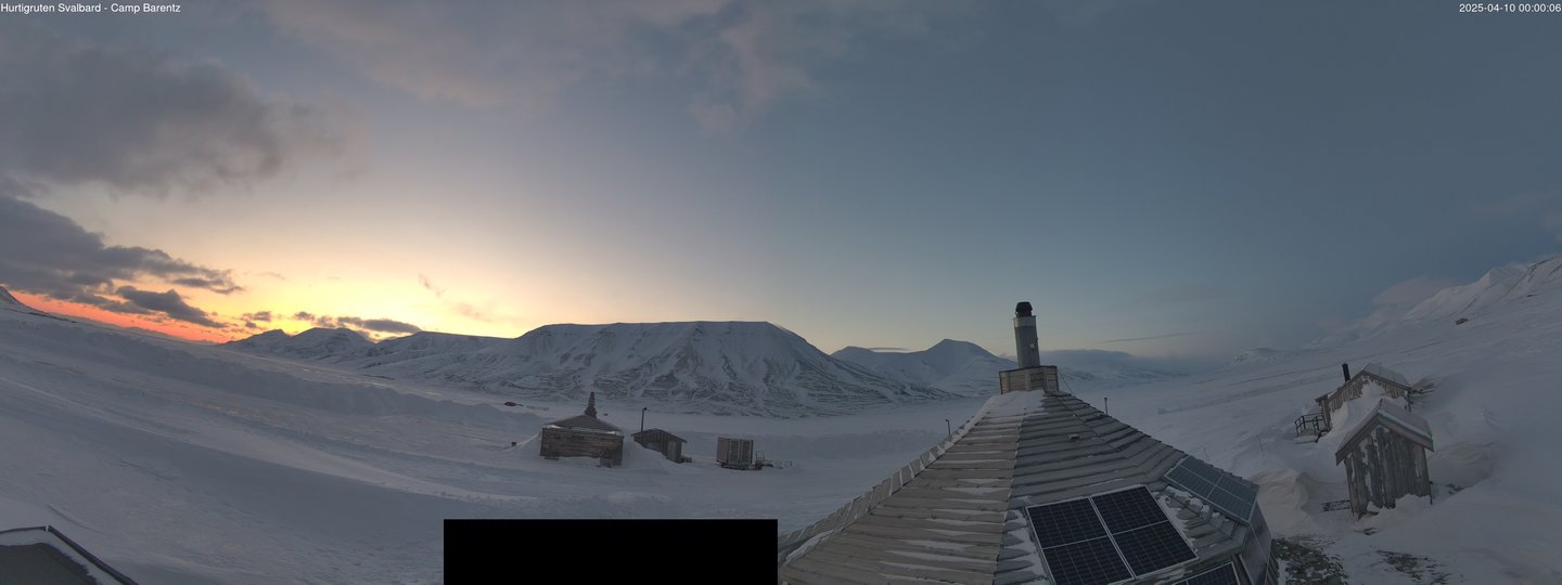 time-lapse frame, Hurtigruten Svalbard - Camp Barentz webcam