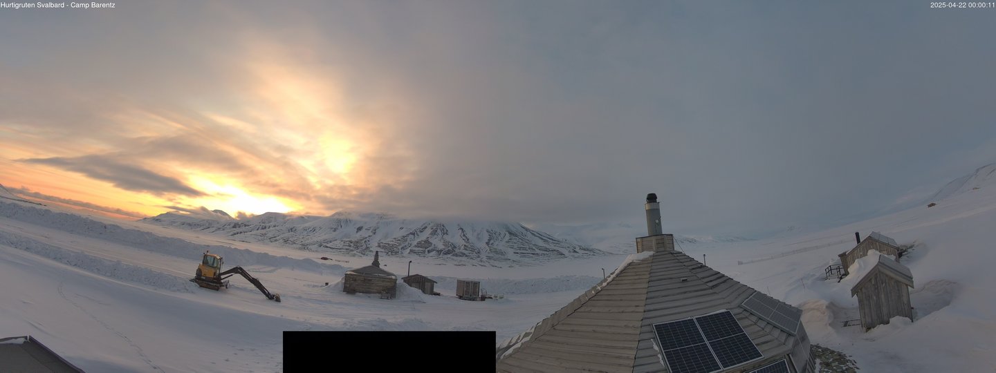 time-lapse frame, Hurtigruten Svalbard - Camp Barentz webcam