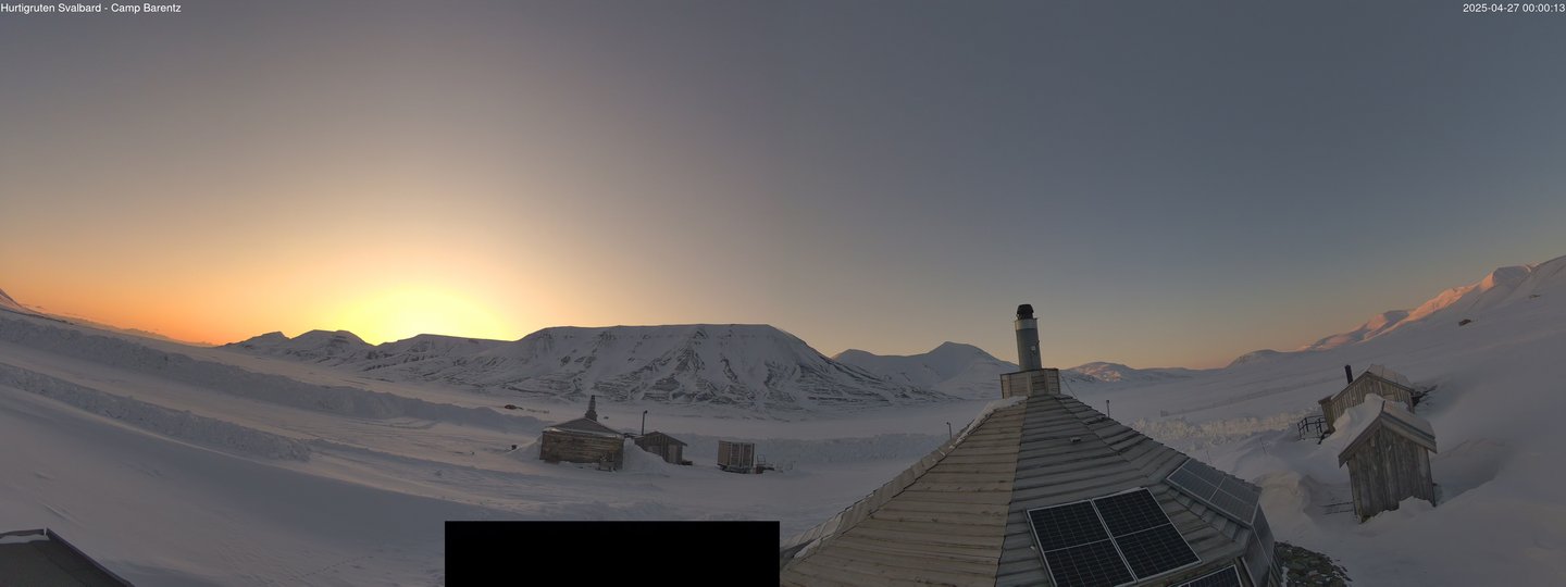time-lapse frame, Hurtigruten Svalbard - Camp Barentz webcam