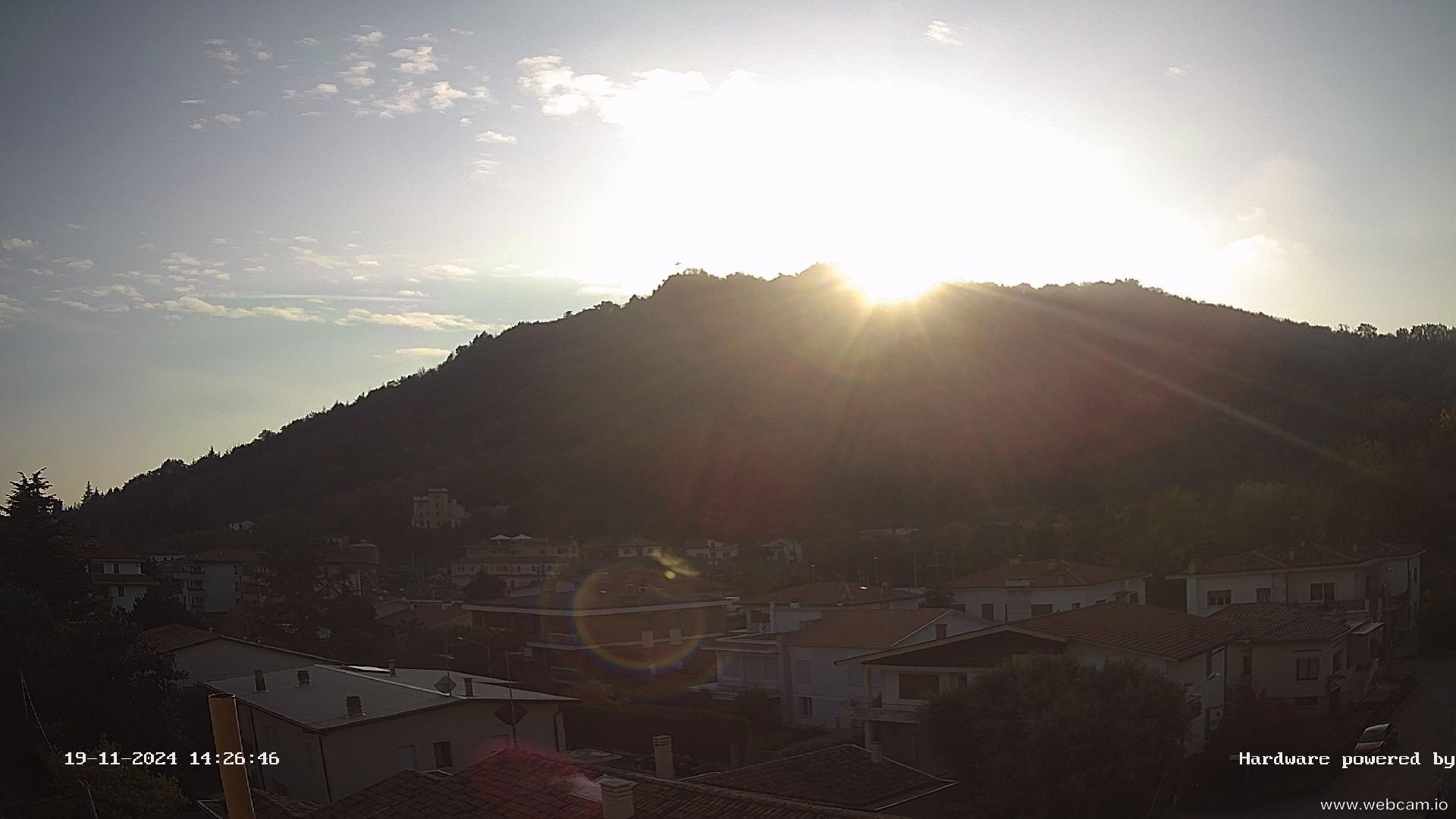 time-lapse frame, Vittorio Veneto - Vista stazione FS e M.Altare webcam